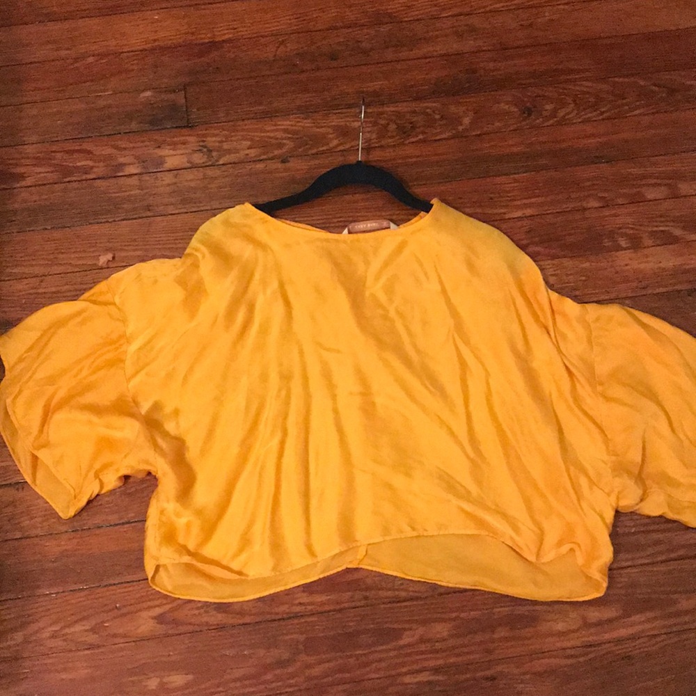 Zara Cropped Yellow Top Size Small EUC